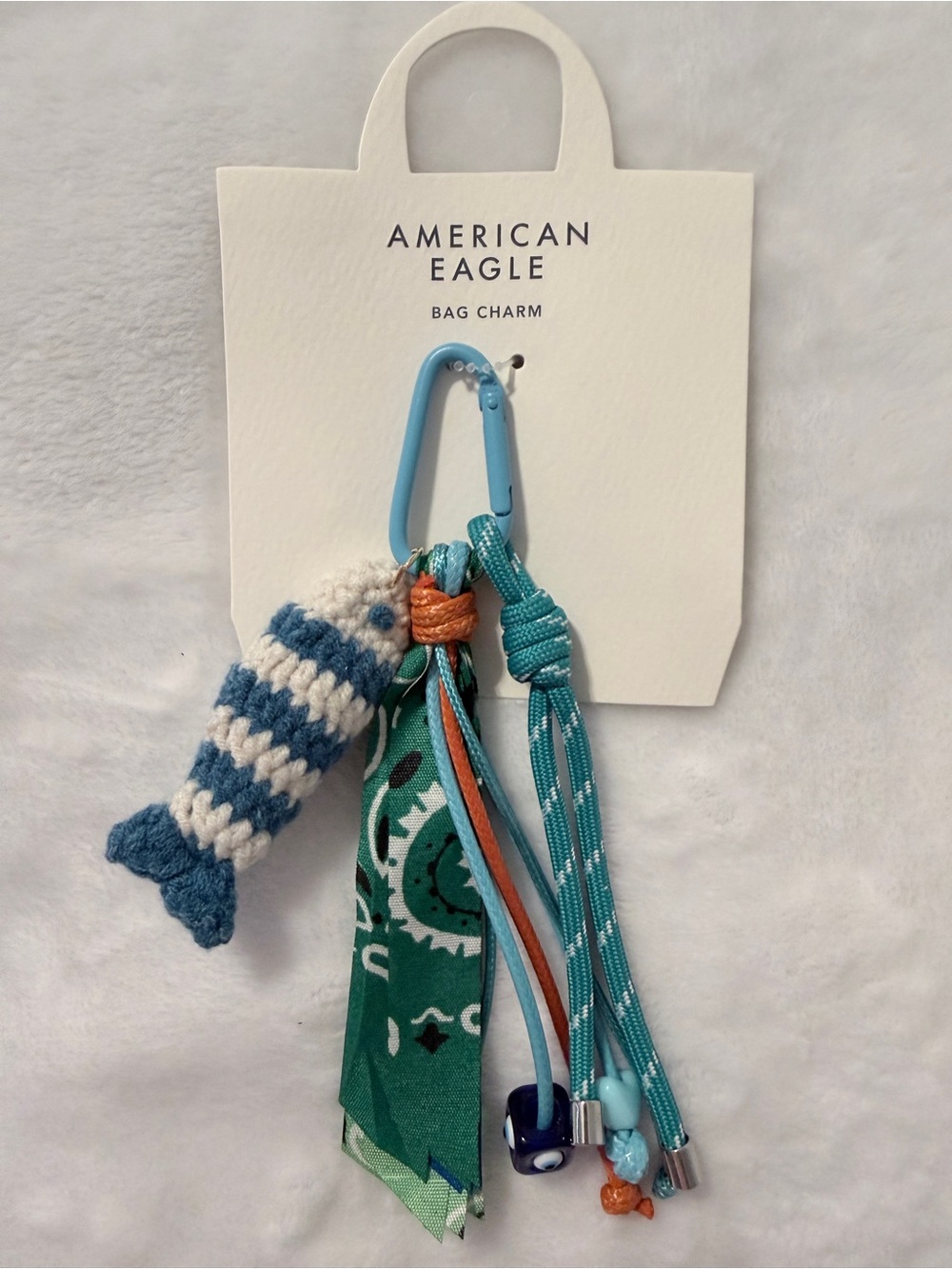 American Eagle Outfitters Teal, Blue & White Kids Bag Charm